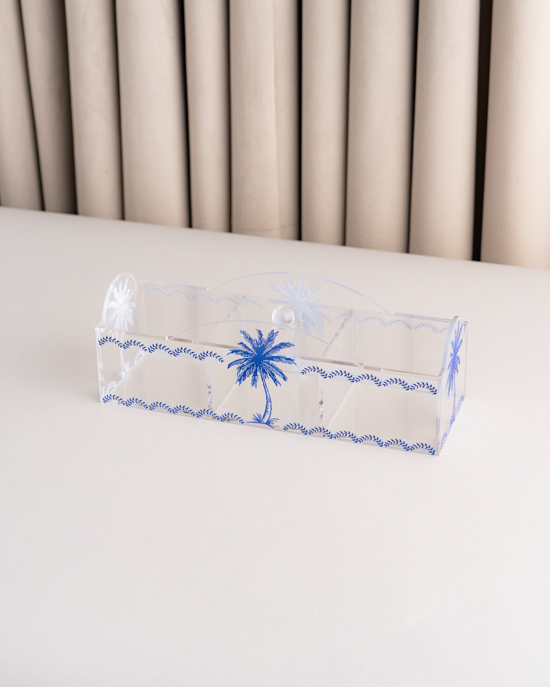 علبة اكريلك مقسم نقش نخلة