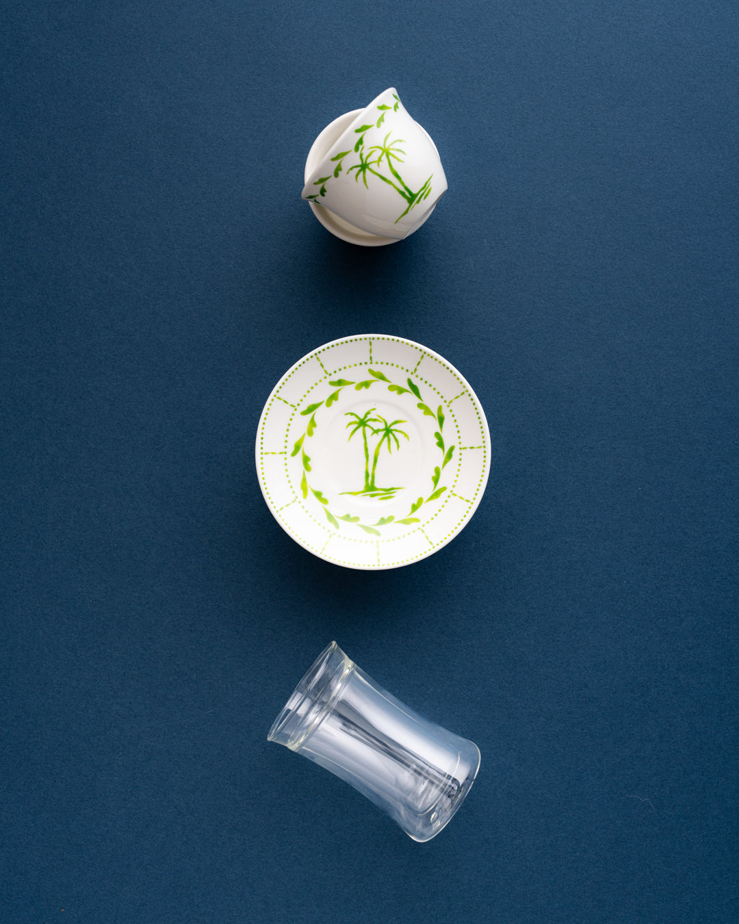 طقم استكانات شاي وفناجين قهوة عربية 18 قطعة دبل وول - طبقتين من الزجاج