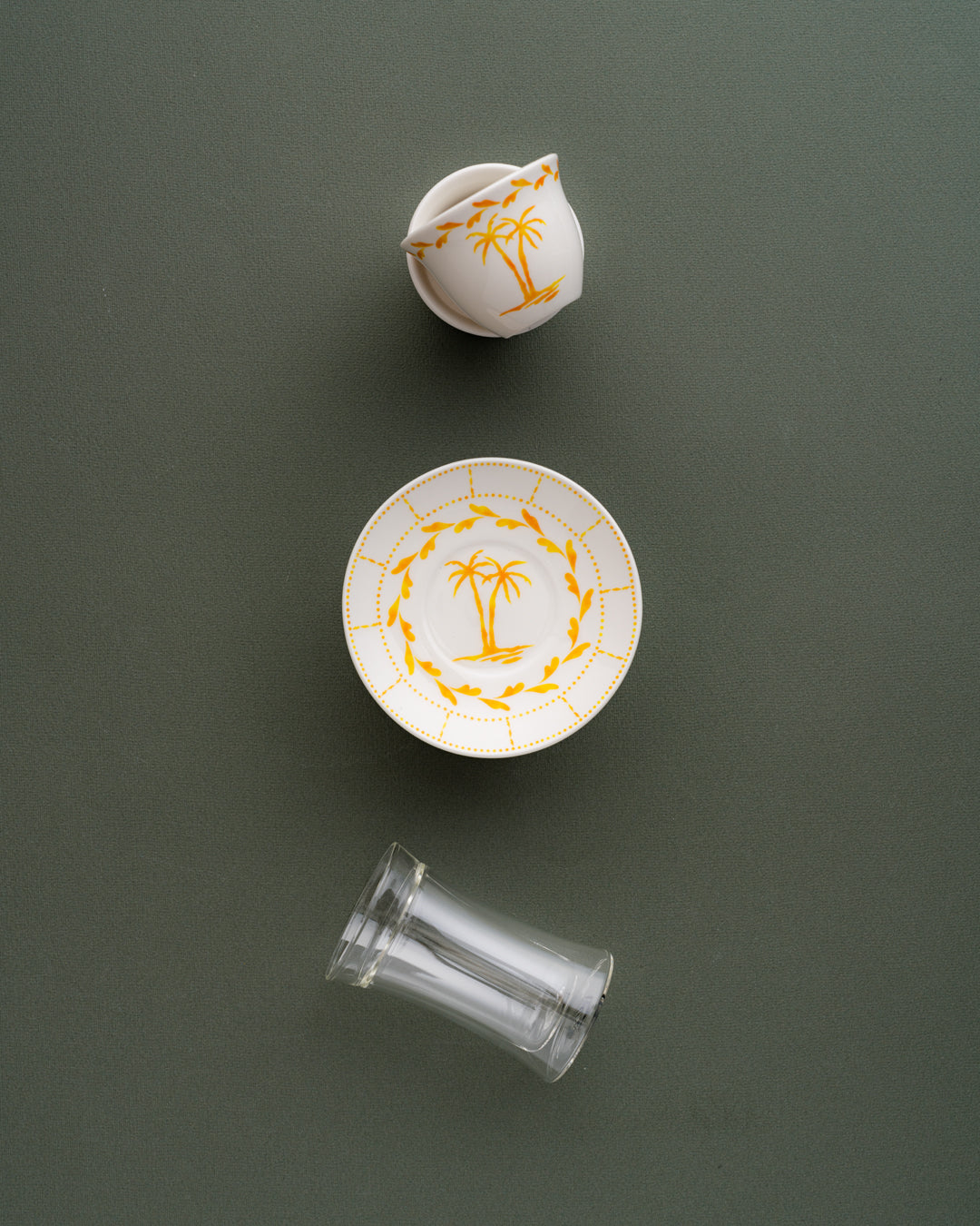 طقم استكانات شاي وفناجين قهوة عربية 18 قطعة دبل وول - طبقتين من الزجاج