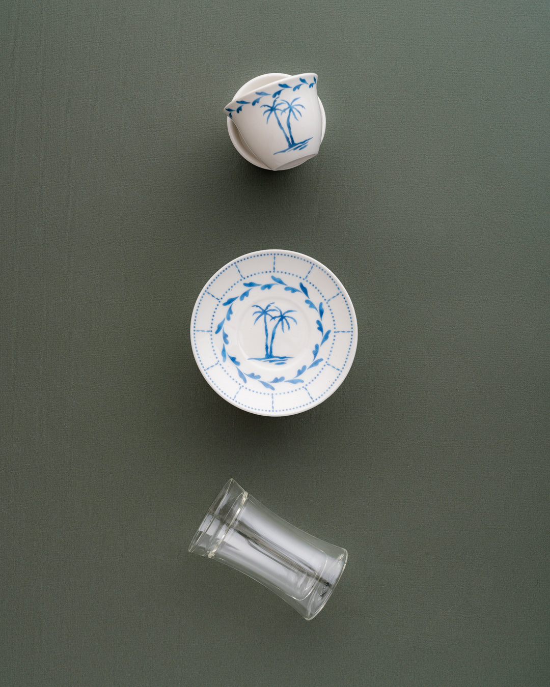 طقم استكانات شاي وفناجين قهوة عربية 18 قطعة دبل وول - طبقتين من الزجاج