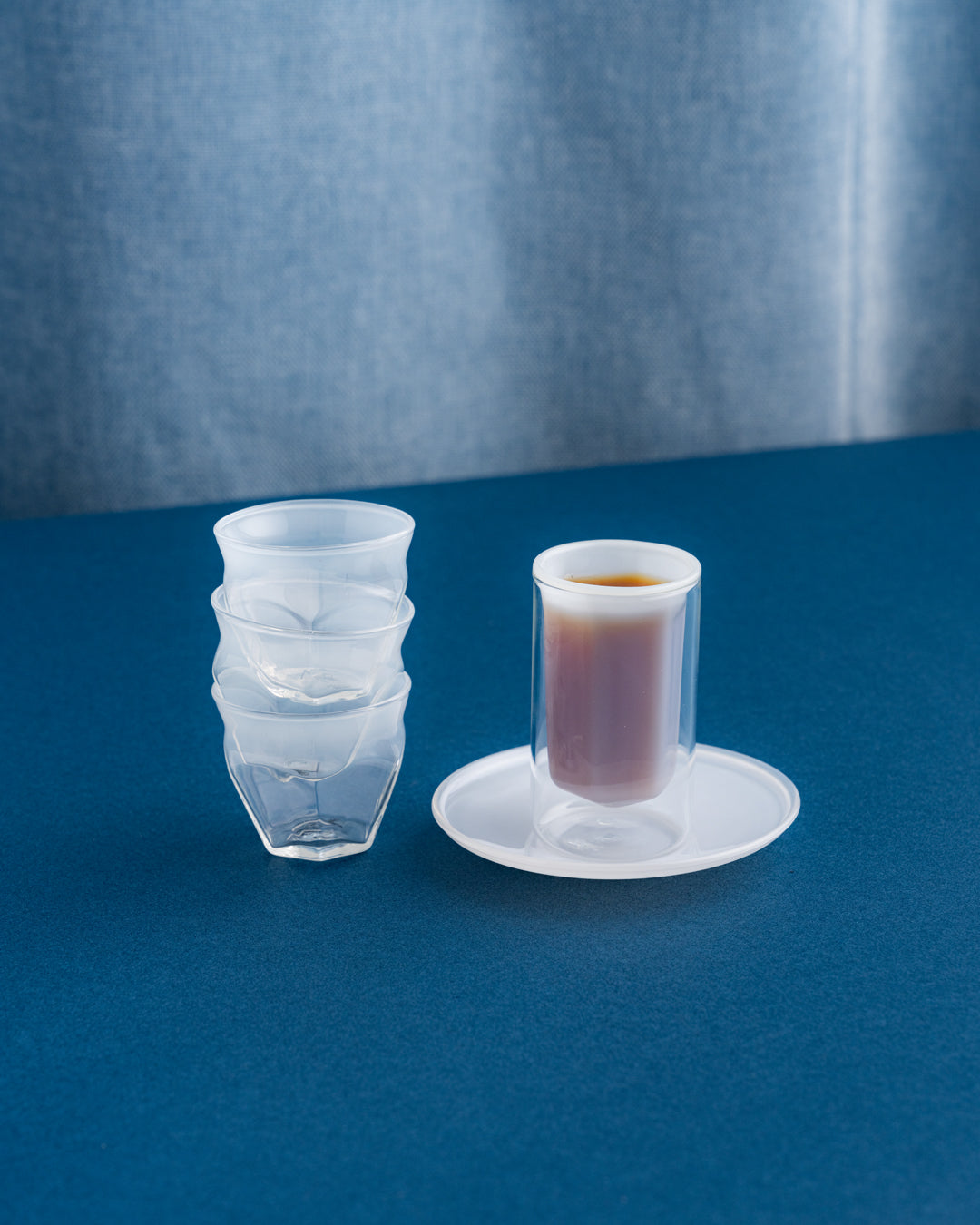 طقم استكانات شاي وفناجين قهوة عربية 18 (Double Wall) - طبقتين من الزجاج