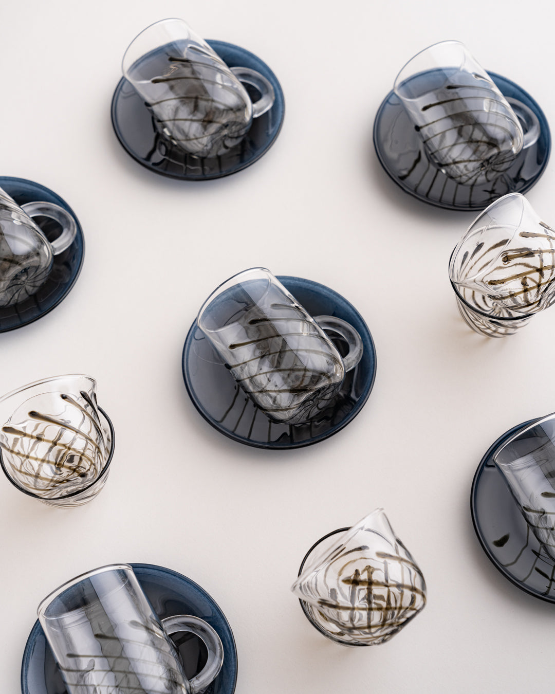 Luxury طقم استكانات وفناجين زجاج