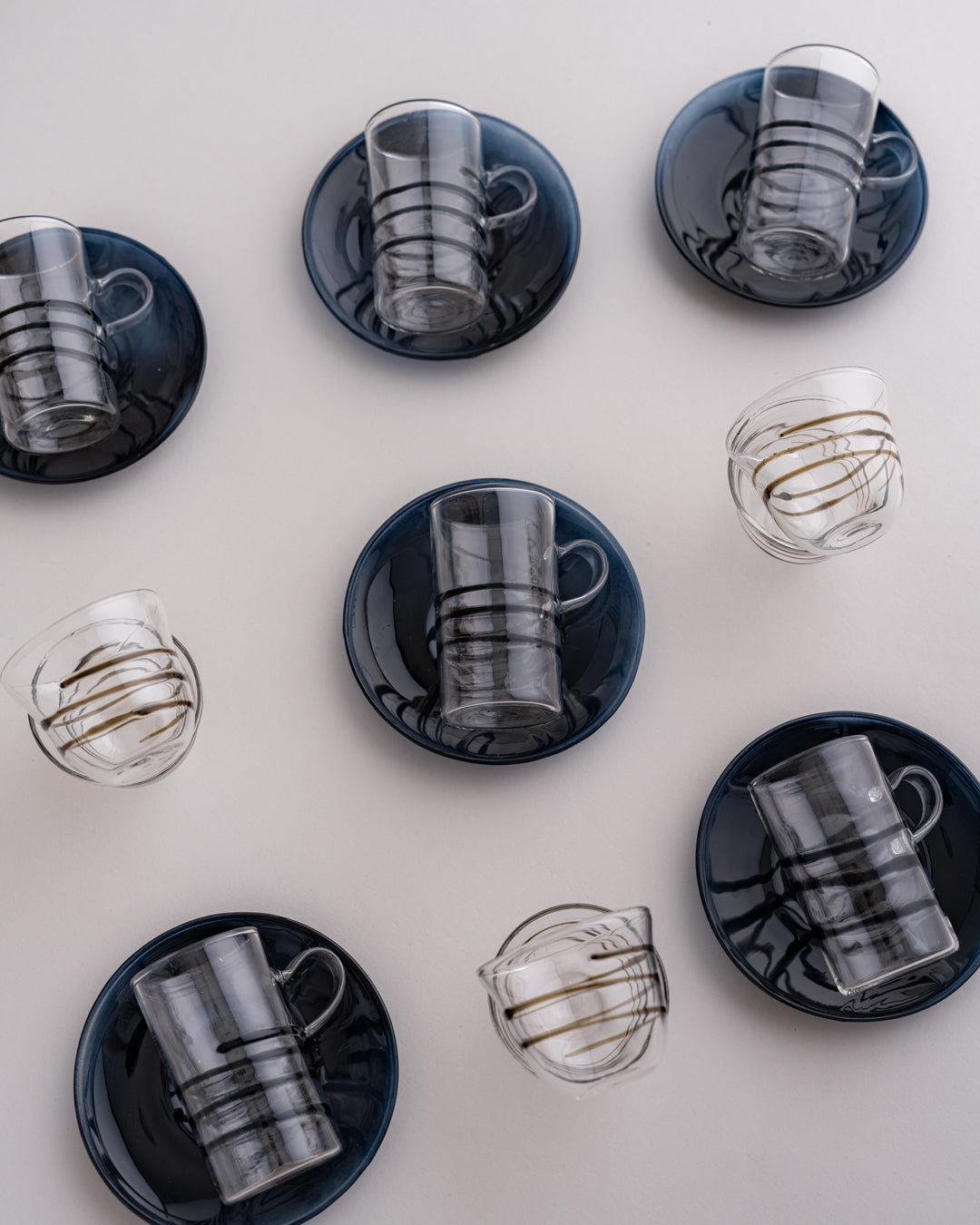 Luxury طقم استكانات وفناجين زجاج