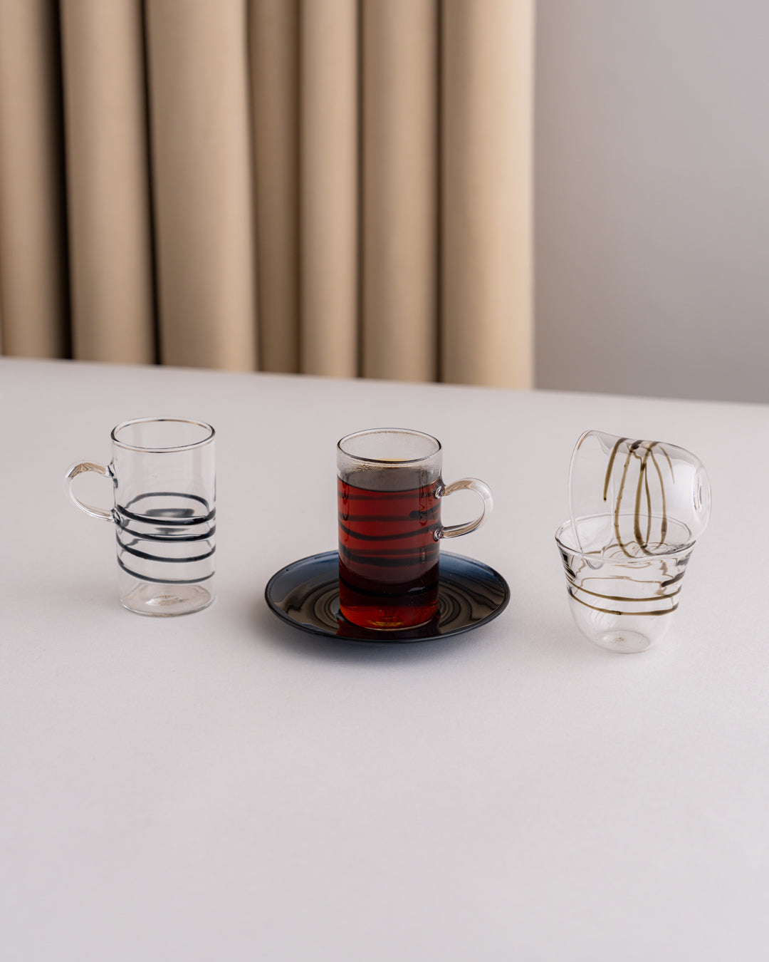 Luxury طقم استكانات وفناجين زجاج