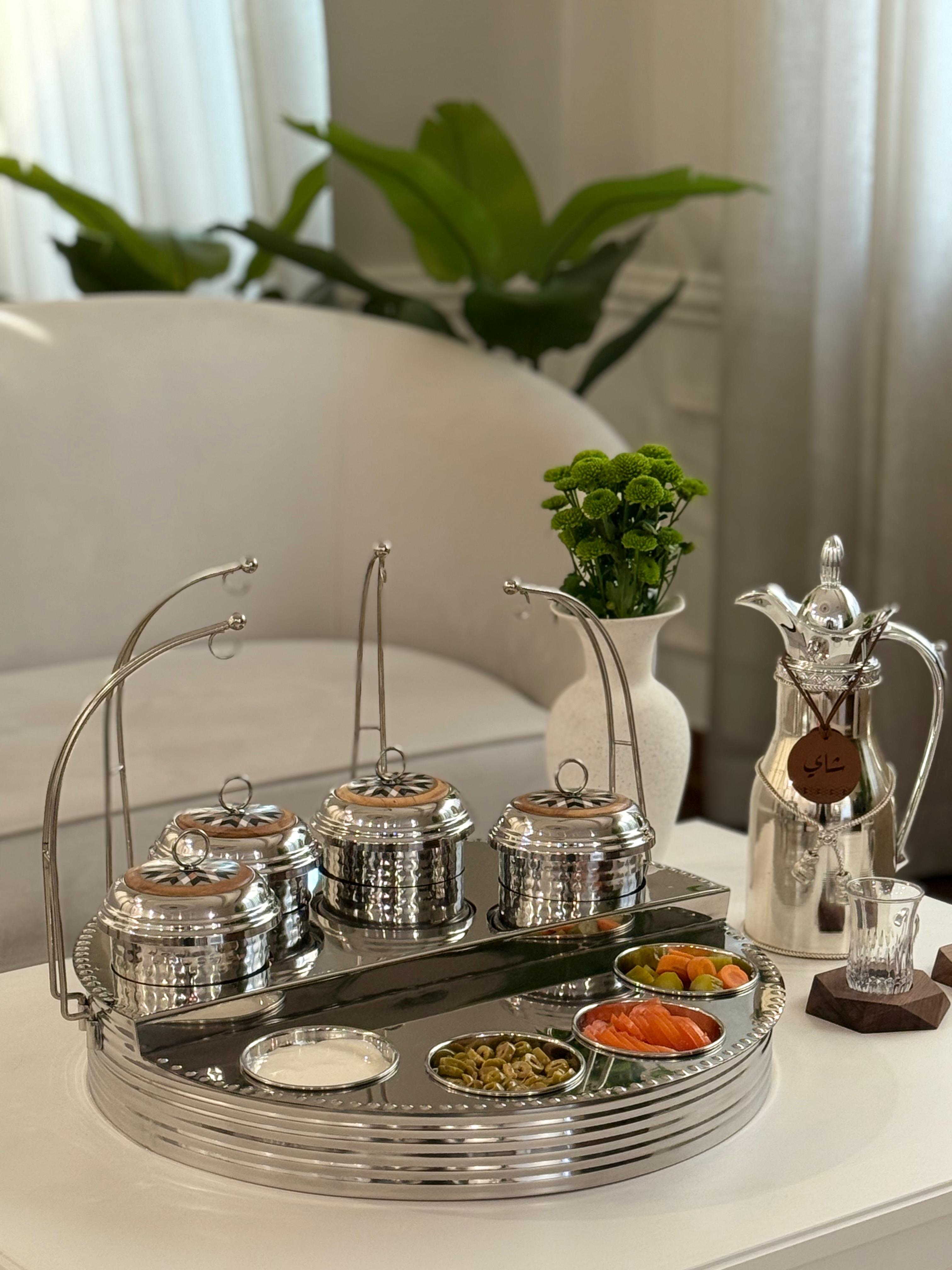 ماعون ريوق مع سخان شمعة