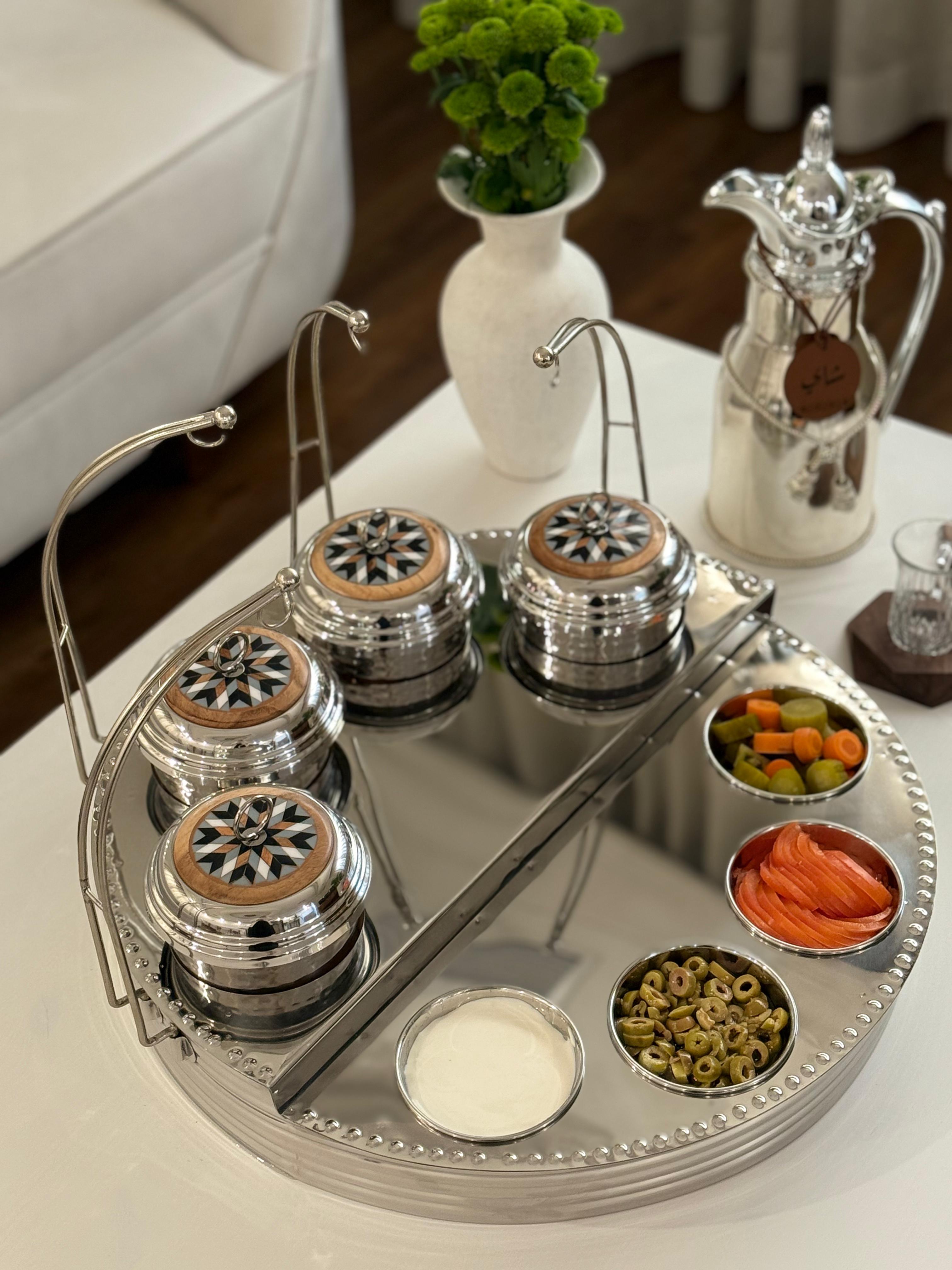 ماعون ريوق مع سخان شمعة