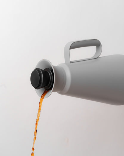 مطارة شاي وقهوة دبل وول لون رمادي