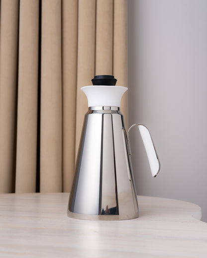 مطارة شاي وقهوة دبل وول لون سلفر