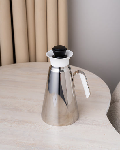 مطارة شاي وقهوة دبل وول لون سلفر