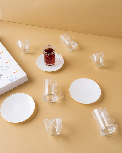 طقم استكانات شاي وفناجين قهوة عربية 18 قطعة