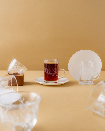 طقم استكانات شاي وفناجين قهوة عربية 18 قطعة