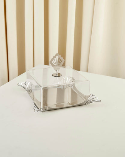 ماعون تقديم بغطاء اكريلك